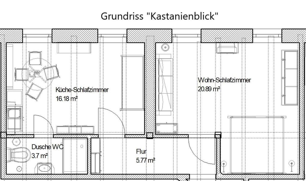 Ferienwohnung Kastanienblick Oder Parkblick, Oder Unser Radlerzimmer! Ziethen  Buitenkant foto